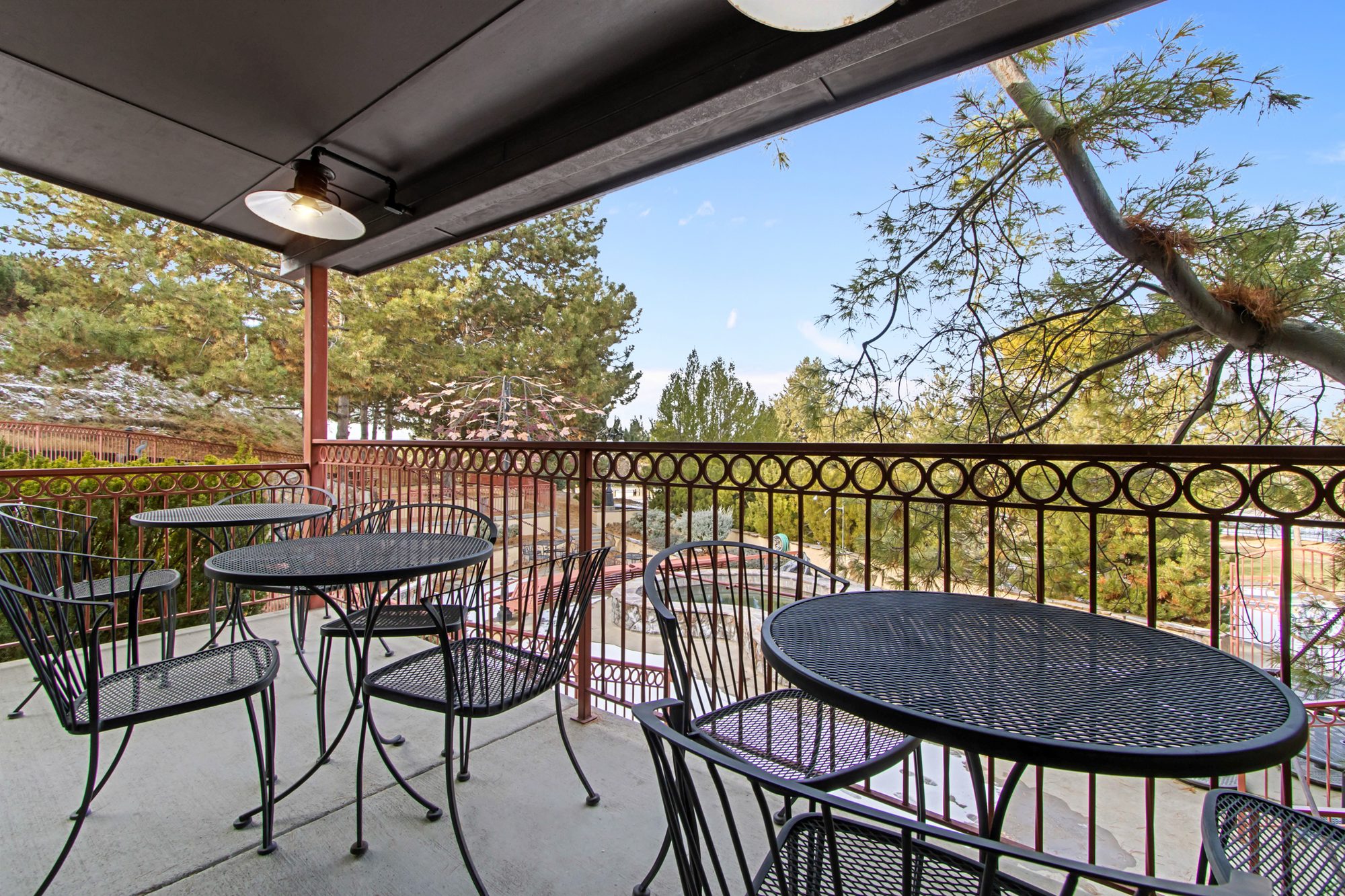 Patio deck above the spa