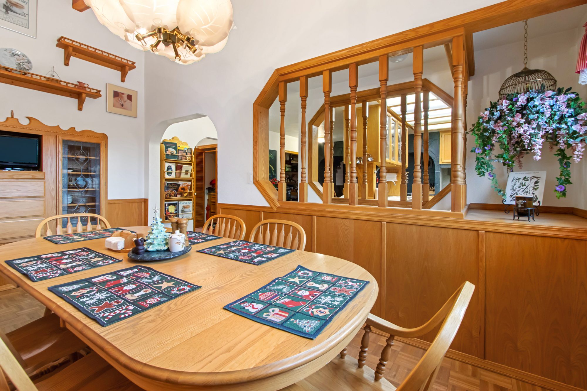 Dining table for a hosted meal